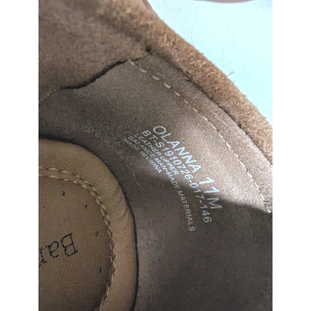 Baretraps Olanna Tan Leather Laser Cut Loafers Comfort Flats Women's Size 11M - Picture 5 of 10
